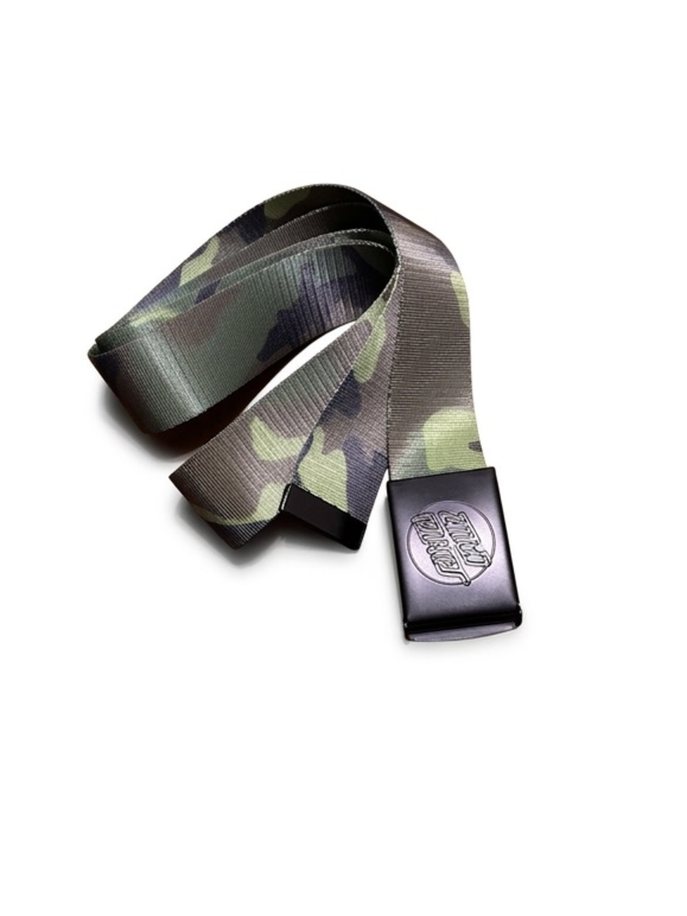 Santa Cruz Skateboards Green Camo Web Belt with Logo Buckle